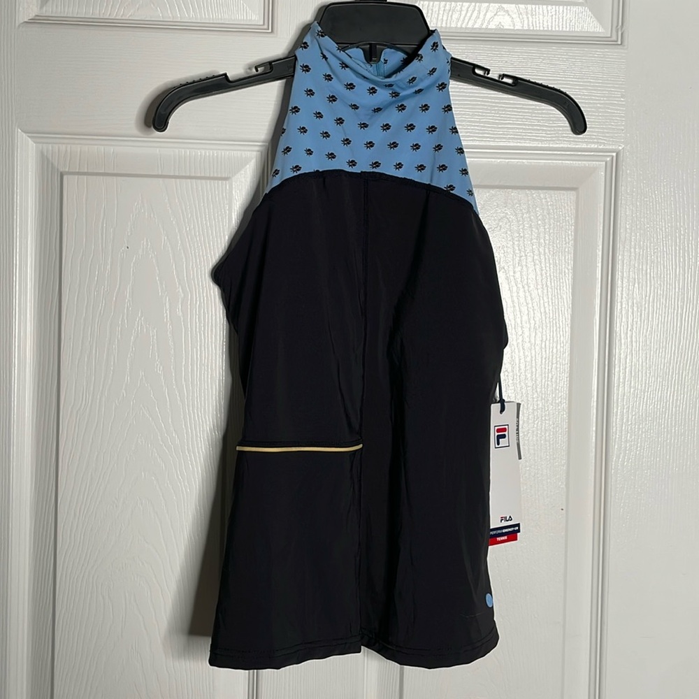 NWT FILA Tennis high neck racerback tank top